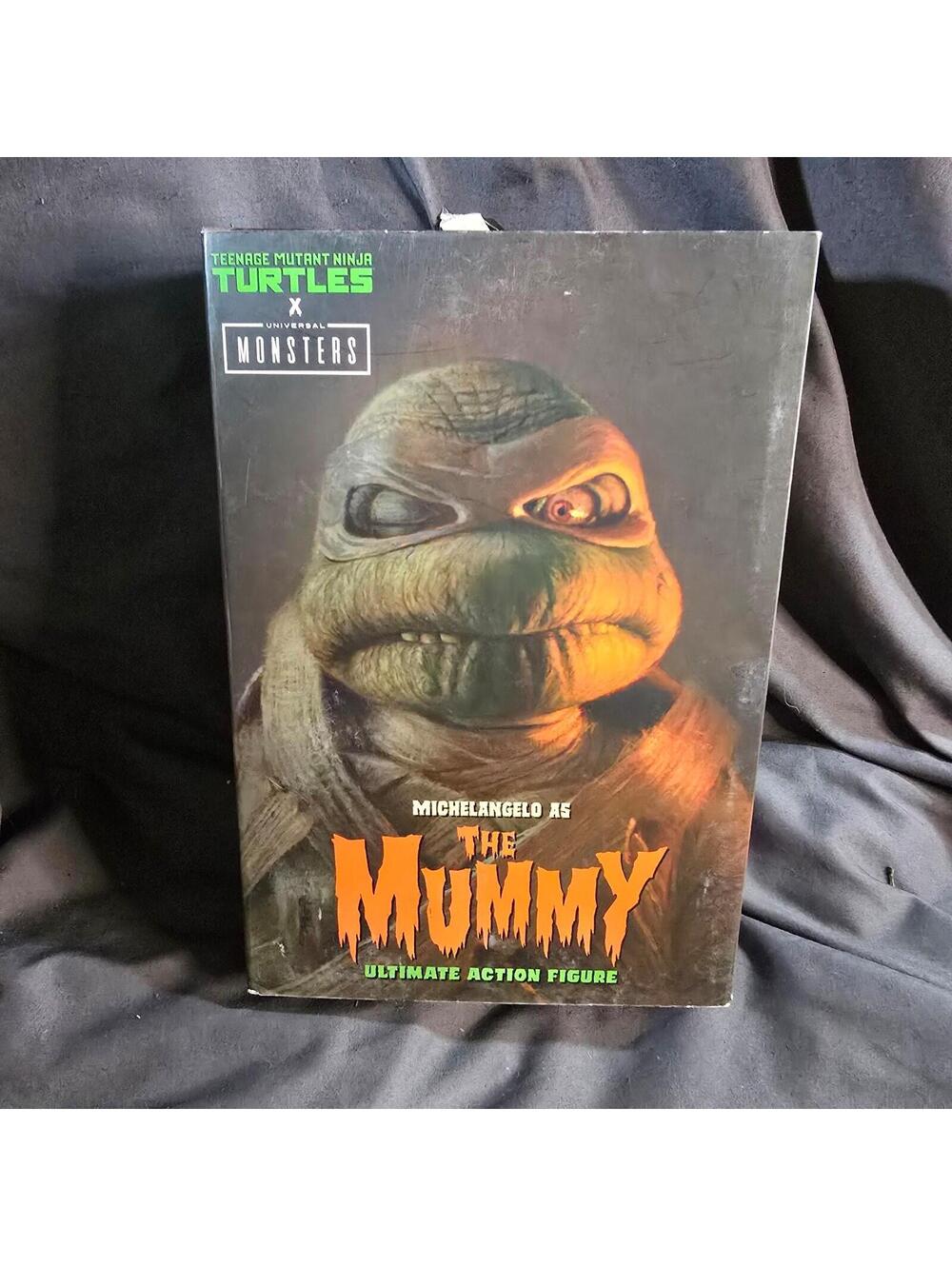 NECA Universal Monsters Teenage Mutant Ninja Turtles MICHELANGELO MUMMY MIB USA